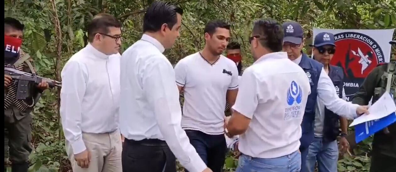 Liberación del suboficial de la Armada en Arauca. Cortesía.