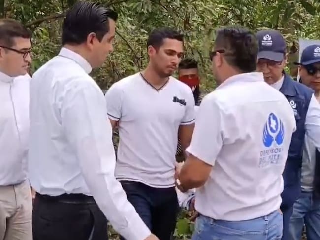 Liberación del suboficial de la Armada en Arauca. Cortesía.