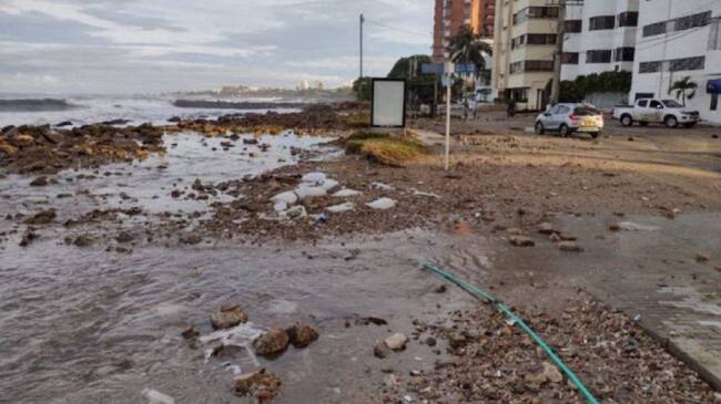 La autoridad marítima recomendó extremar medidas en zonas bajas en ciudades como Cartagena
