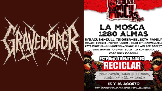 Gravedører quedó seleccionada en el Festival Fortaleza Rock XV de Cajicá el próximo 15 y 16 de agosto