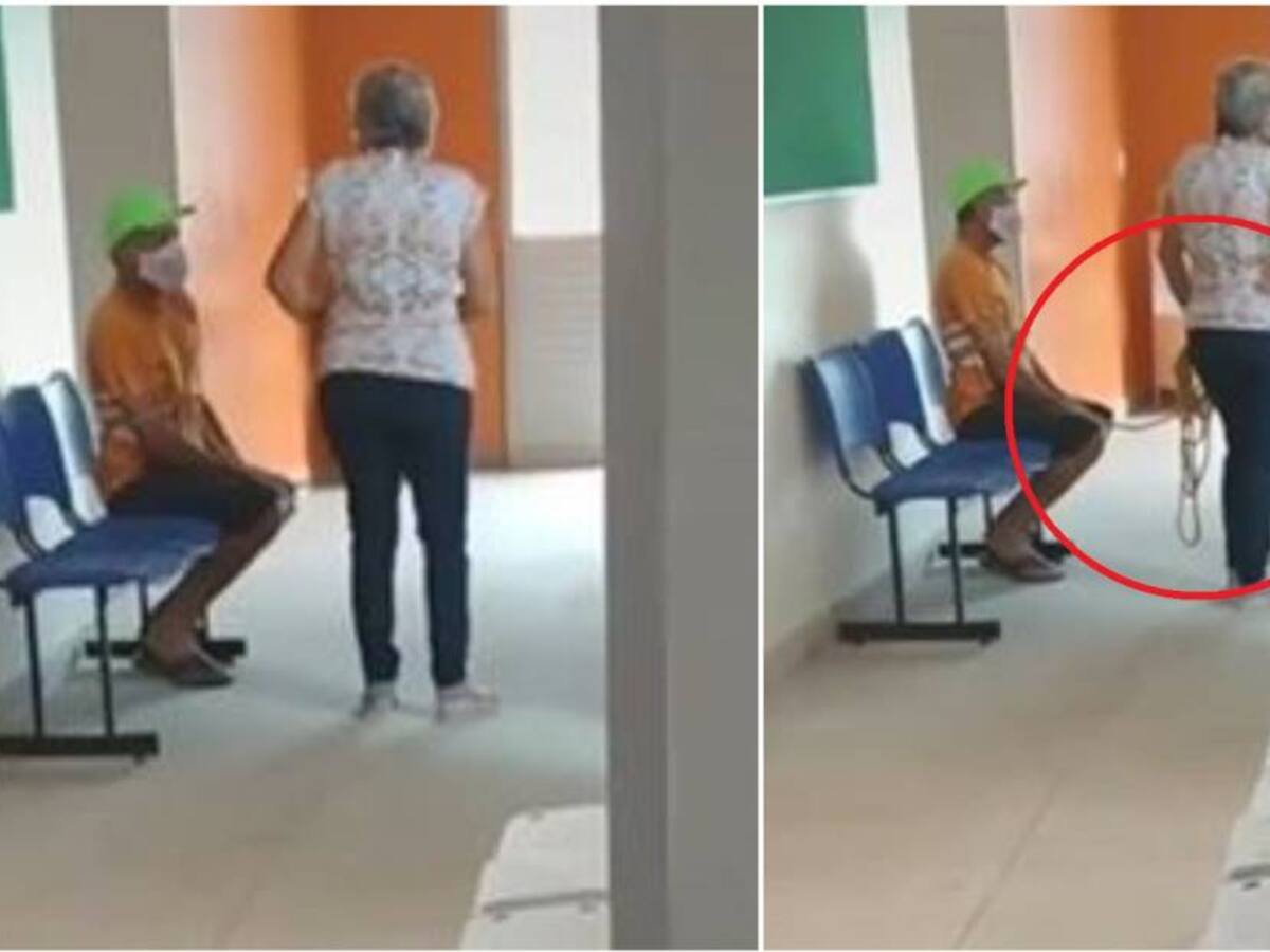 A la fuerza: así mujer de la tercera edad llevó a su esposo a vacunarse