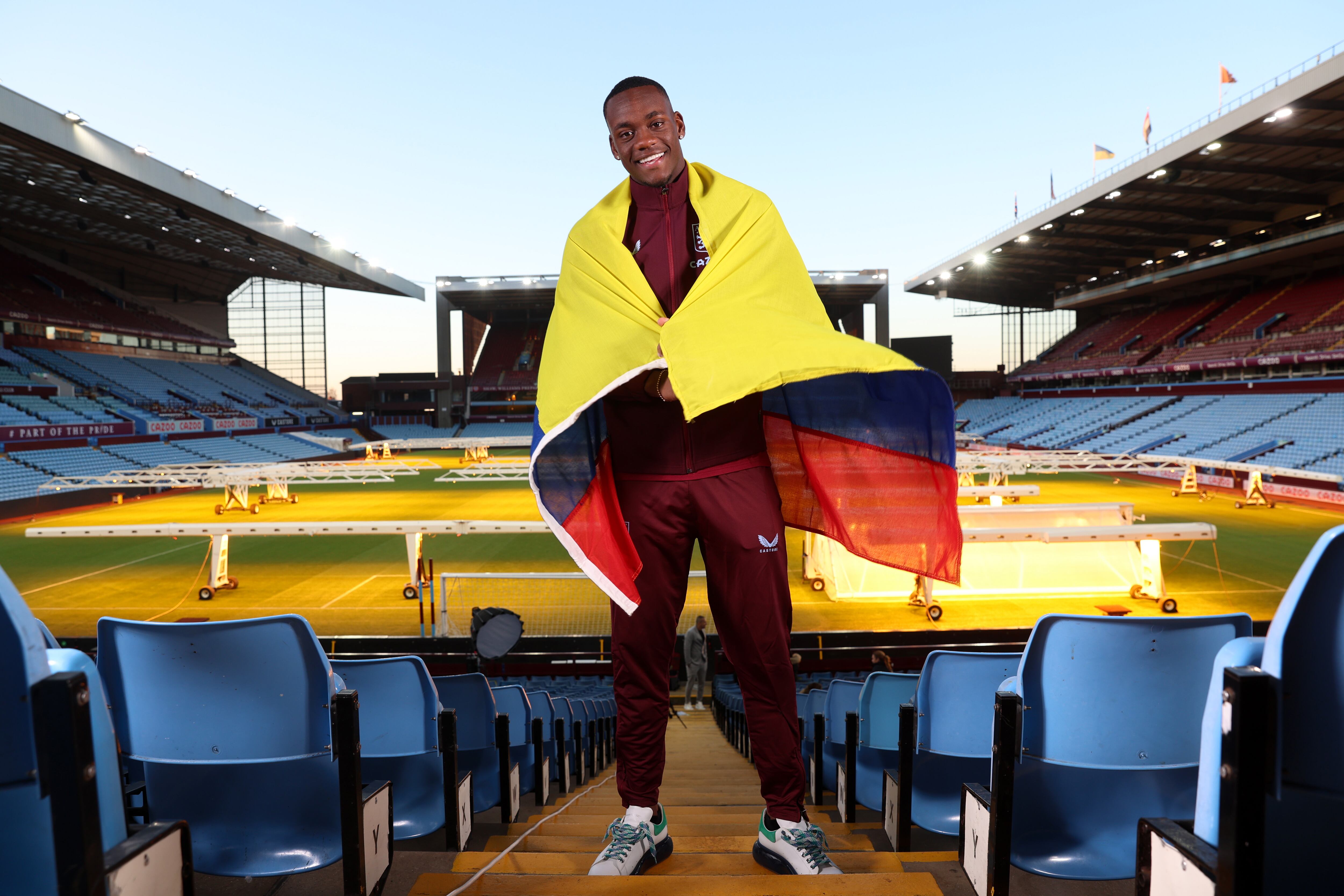 Jhon Jader Durán, la gran baja de Colombia para el Mundial Sub-2'0. (Photo by Neville Williams/Aston Villa FC via Getty Images)