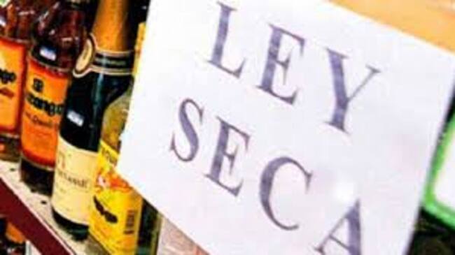 Se prohíbe el expendio y consumo de bebidas embriagantes y alcohólicas, con el fin de garantizar el orden público y el normal desarrollo de la jornada democrática.