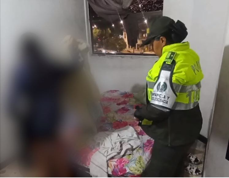 Menor rescatada- foto policía Metropolitana