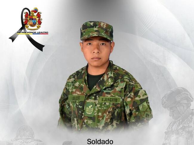 Soldado asesinado en el norte del Cauca. Crédito: Ejército Nacional.