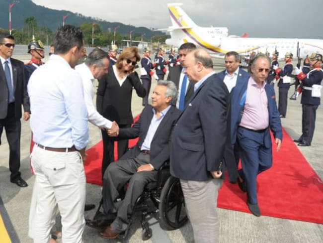 Ya está en Pereira el presidente de Ecuador