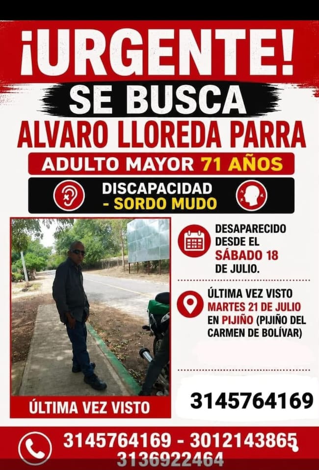 Álvaro Lloreda Parra, desaparecido.