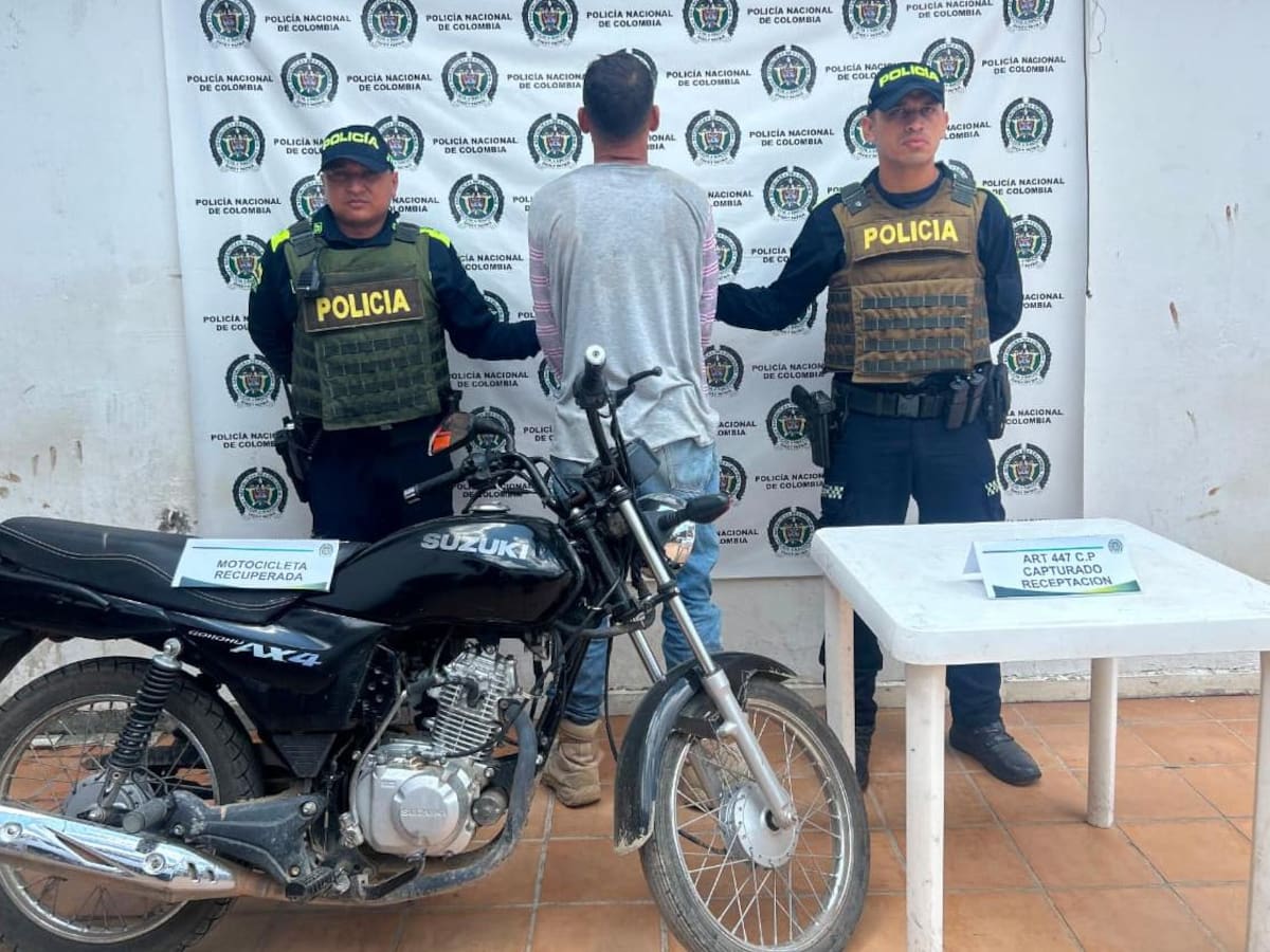 Recuperan motocicleta robada en Mompox- Bolívar: hay un capturado