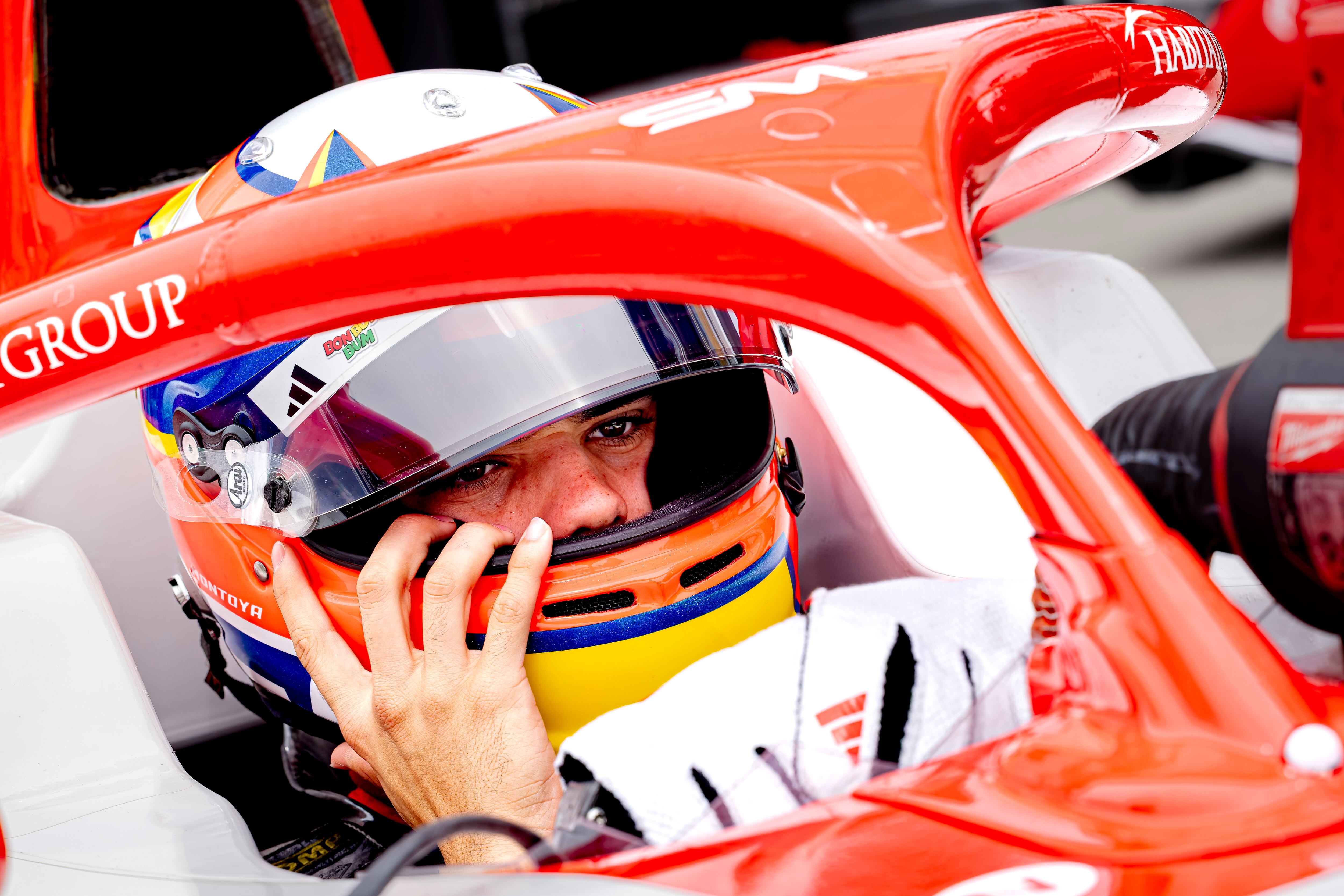 Sebastián Montoya, piloto colombiano de la Fórmula 2. (Photo by Marcel van Dorst/EYE4IMAGES/NurPhoto via Getty Images)