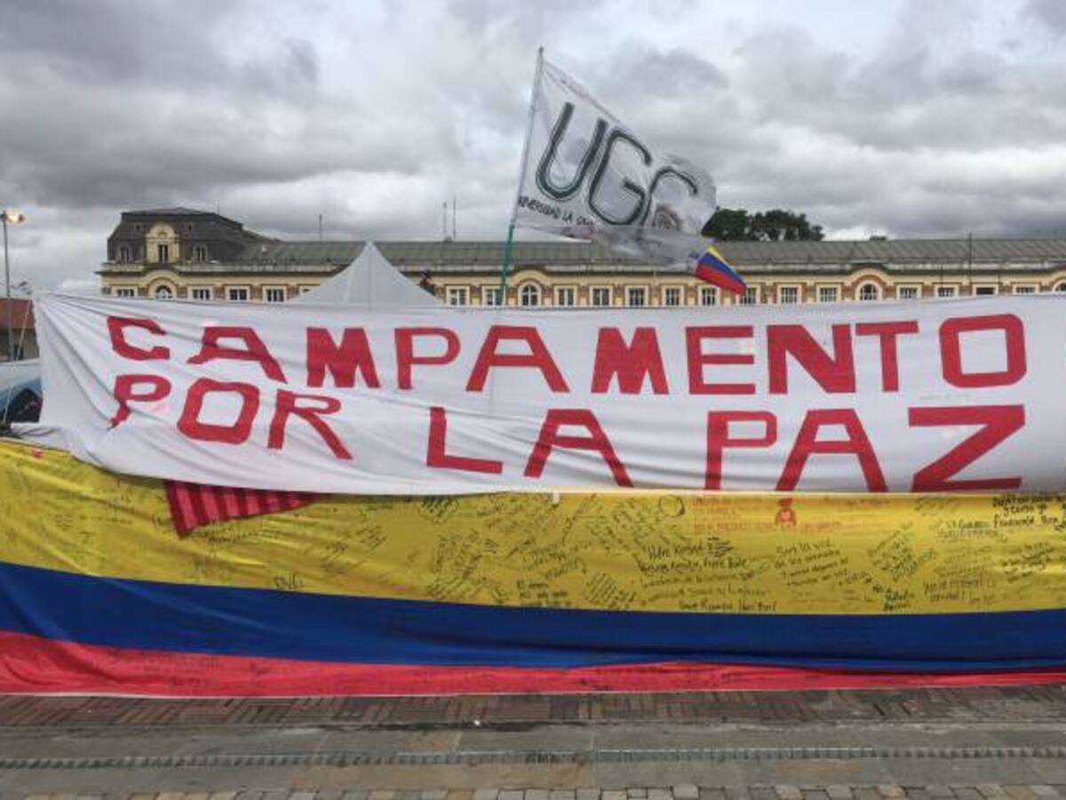 Se acaba el campamento por la paz de la Plaza de Bolívar