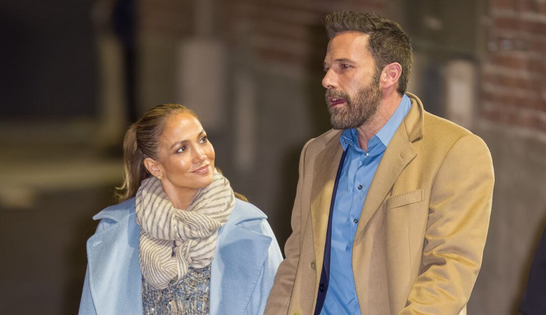 La cantante Jennifer Lopez junto al actor Ben Affleck