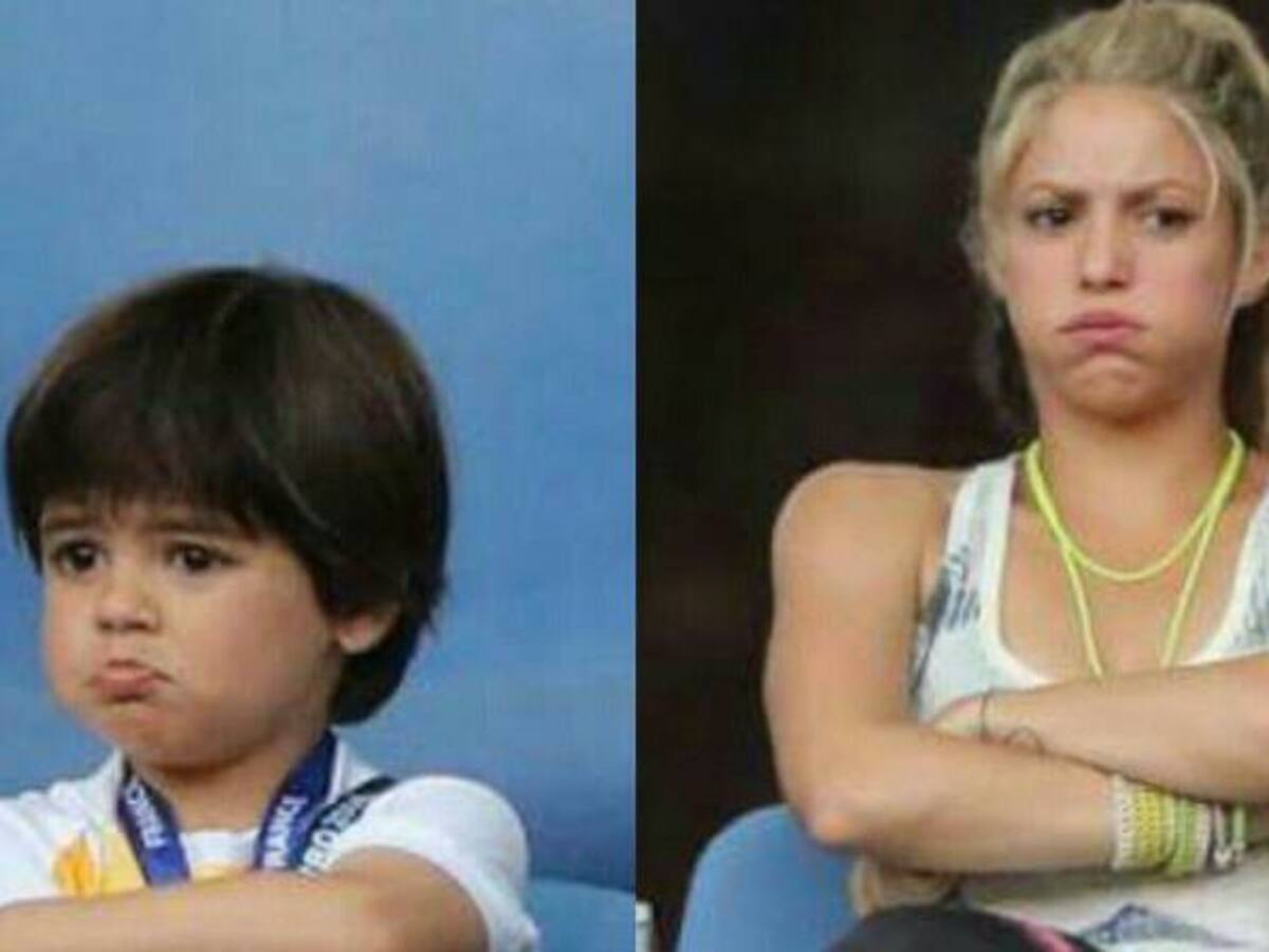 Shakira comparte la tristeza de Milan por la eliminación de España en la Eurocopa