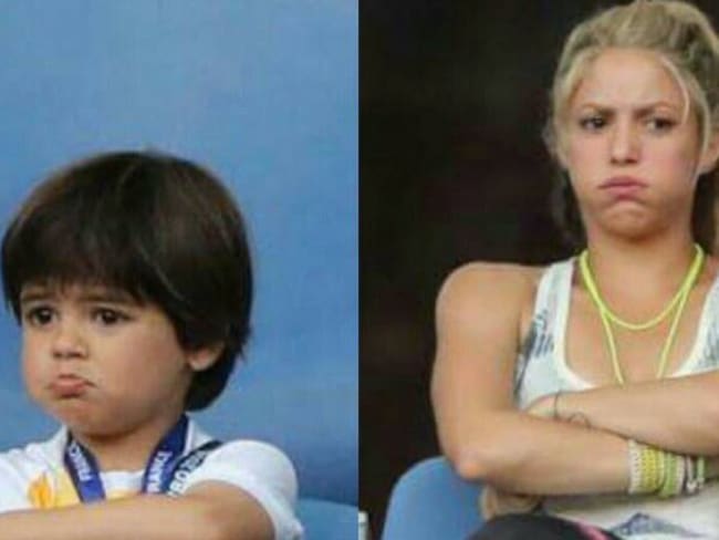 Shakira comparte la tristeza de Milan por la eliminación de España en la Eurocopa