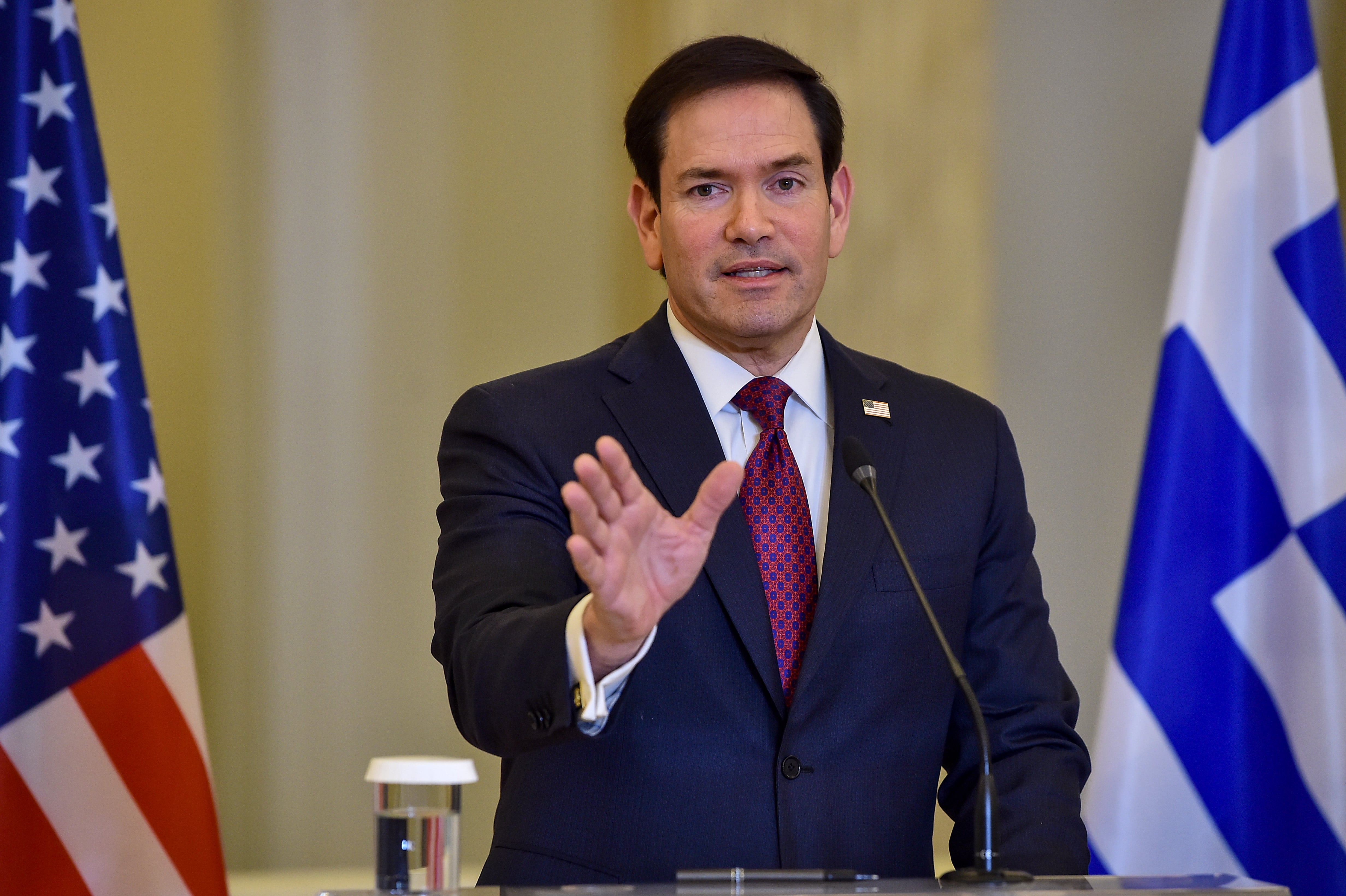 ATHENS, GREECE - OCTOBER 7: U.S. Secretary of State Marco Rubio speaks. Imagen tomada de Getty Imagenes (Crédito: Milos Bicanski / Fotógrafo autónomo)