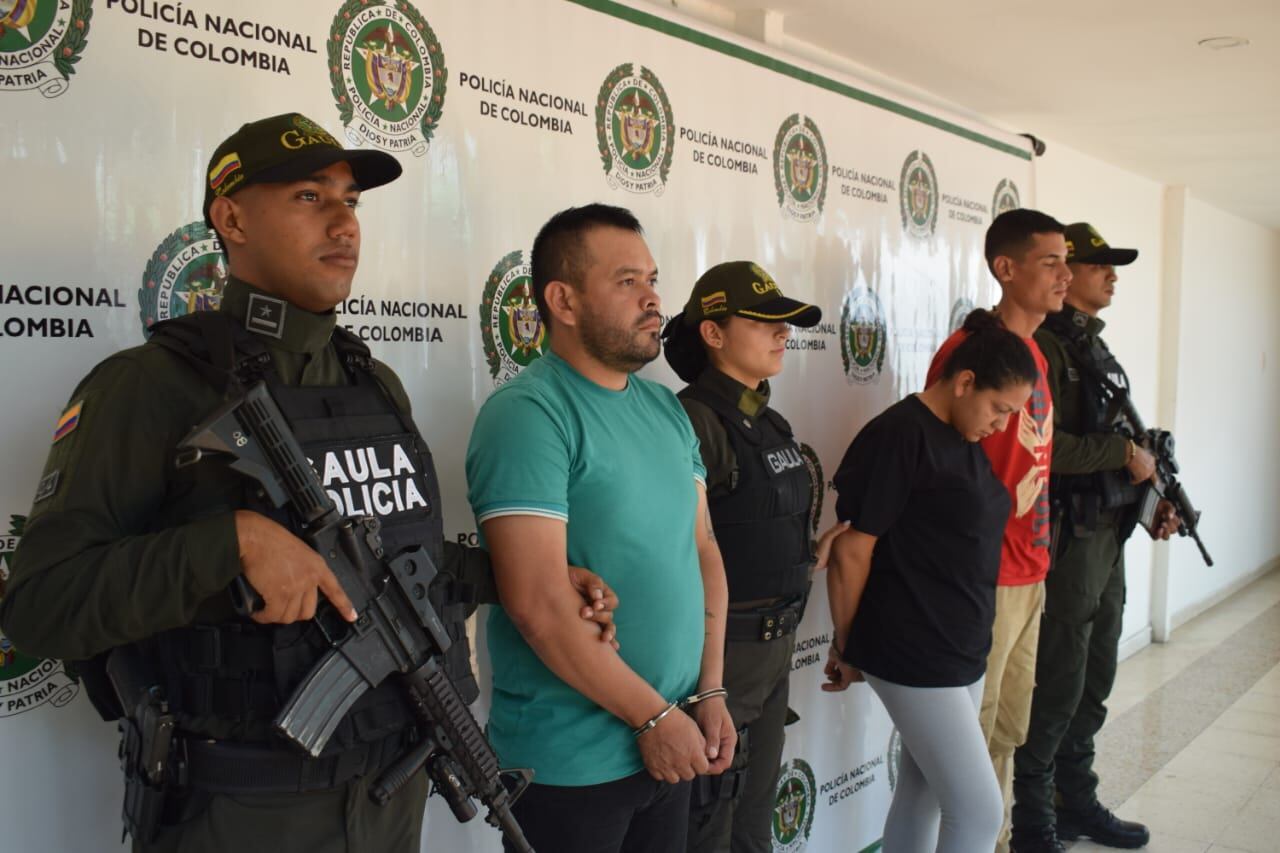, responsables de atentados en el Huila. Foto Policía Huila