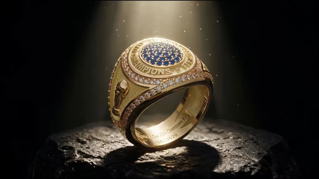 Anillo que la FIFA le entregará a los jugadores campeones del Mundial 2026