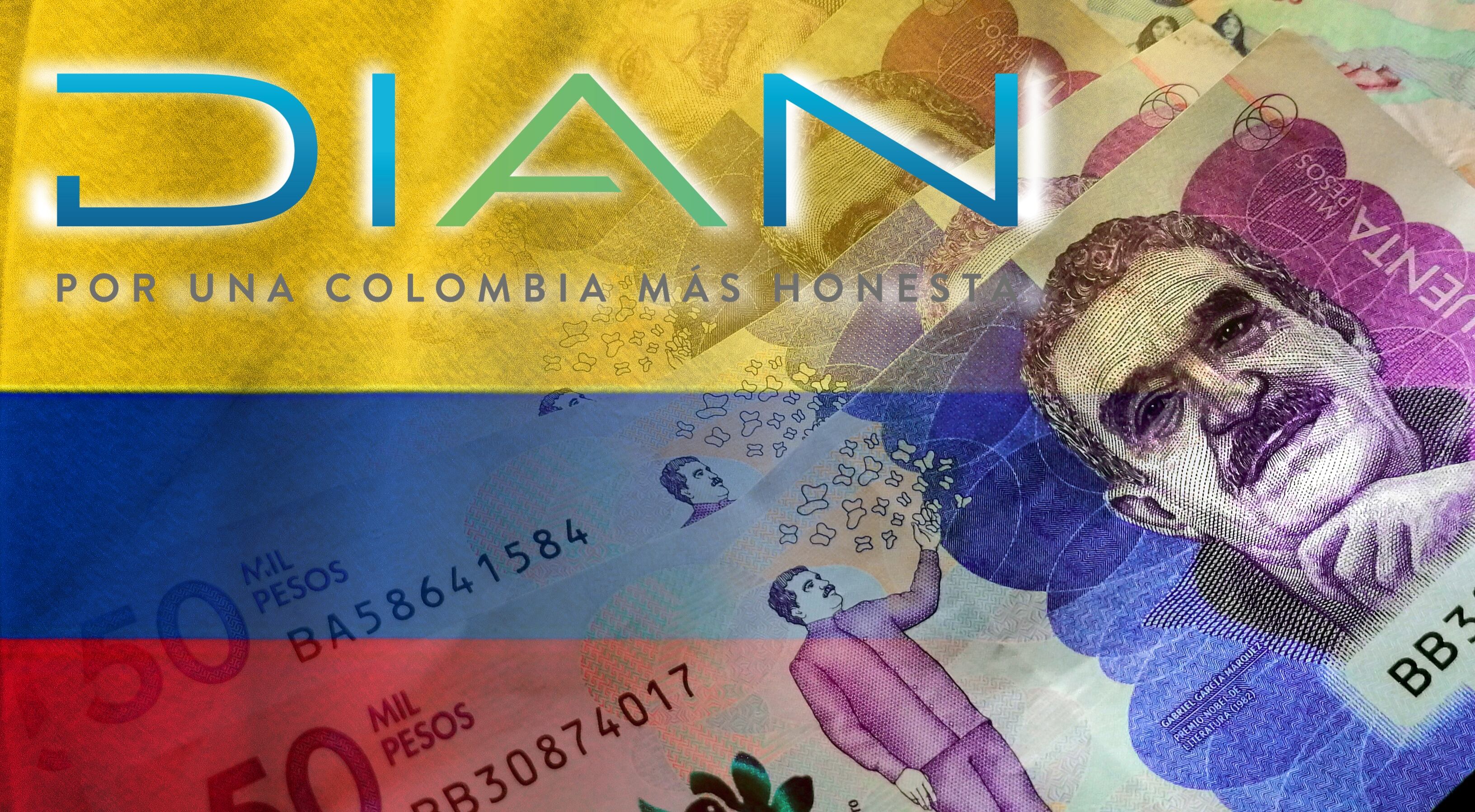 Imagen de referencia de Getty Images y Logo de DIAN