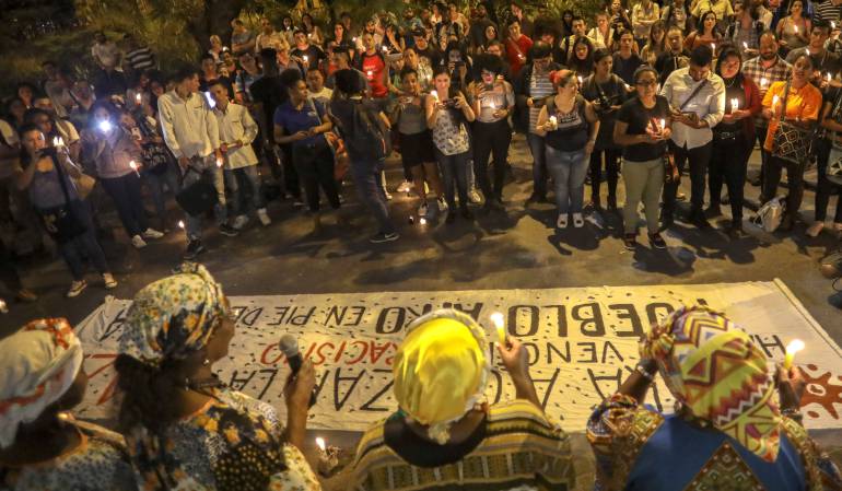 Protesta contra asesinato de lideres sociales
