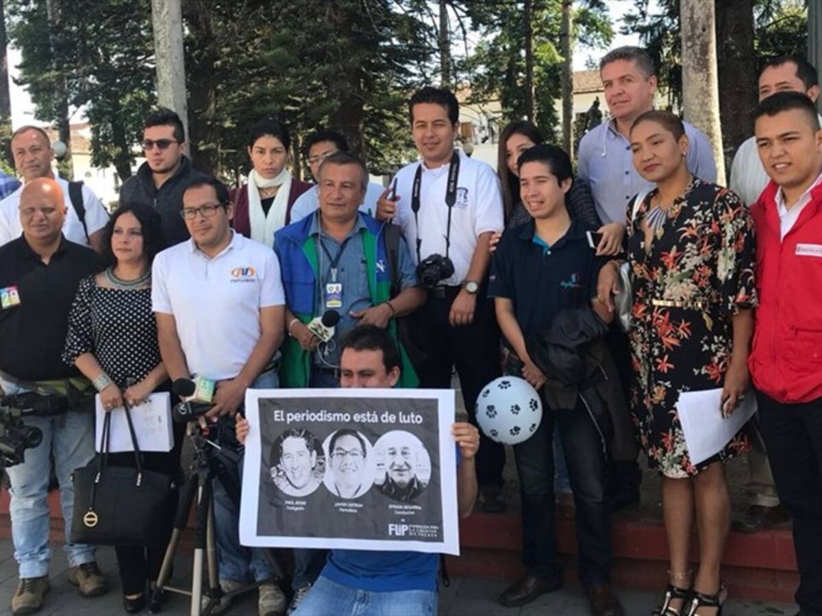 En Popayán periodistas rechazaron crimen de sus colegas ecuatorianos