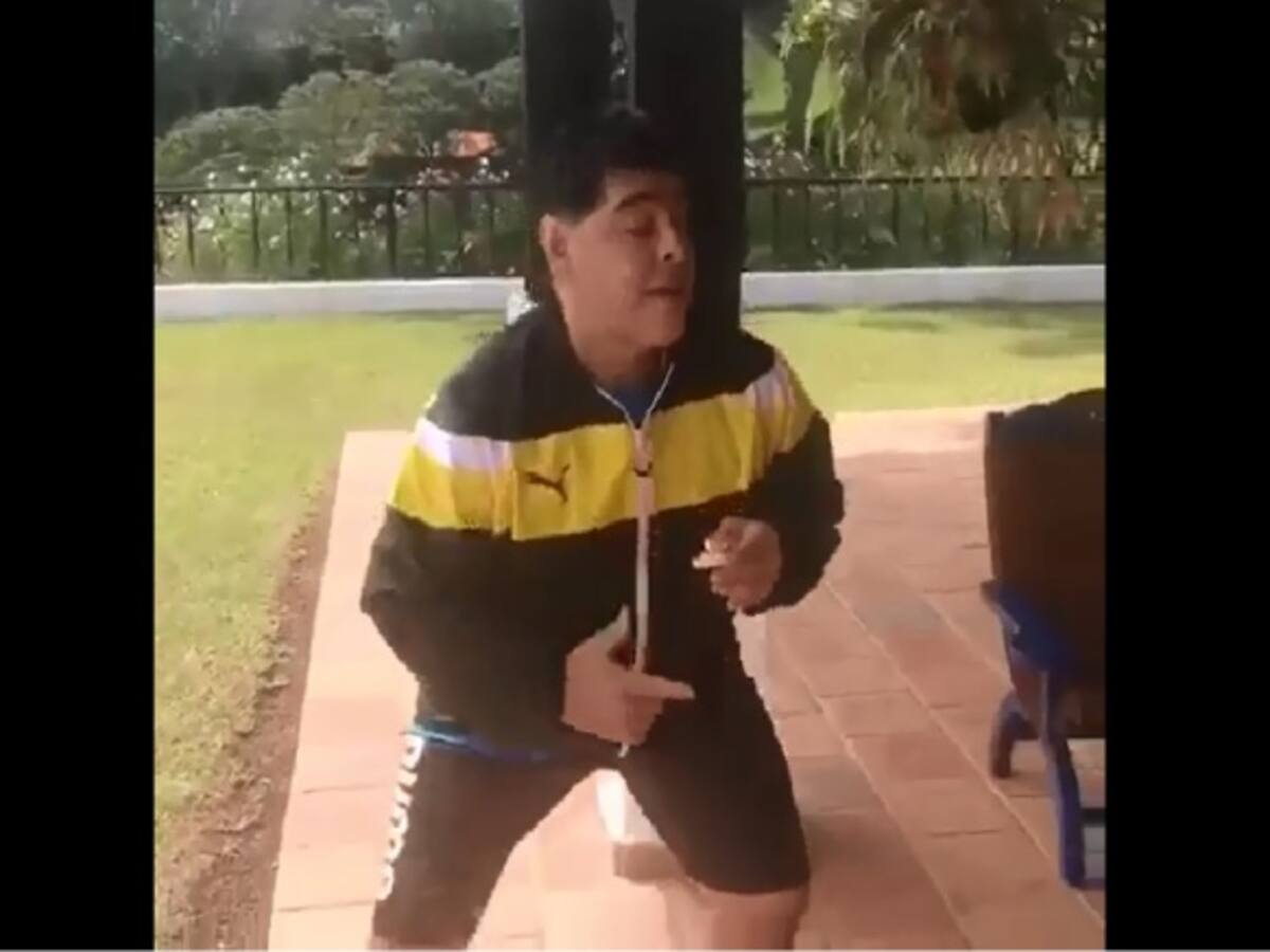Maradona 'Silvestrista': El crack argentino bailó vallenato en Colombia