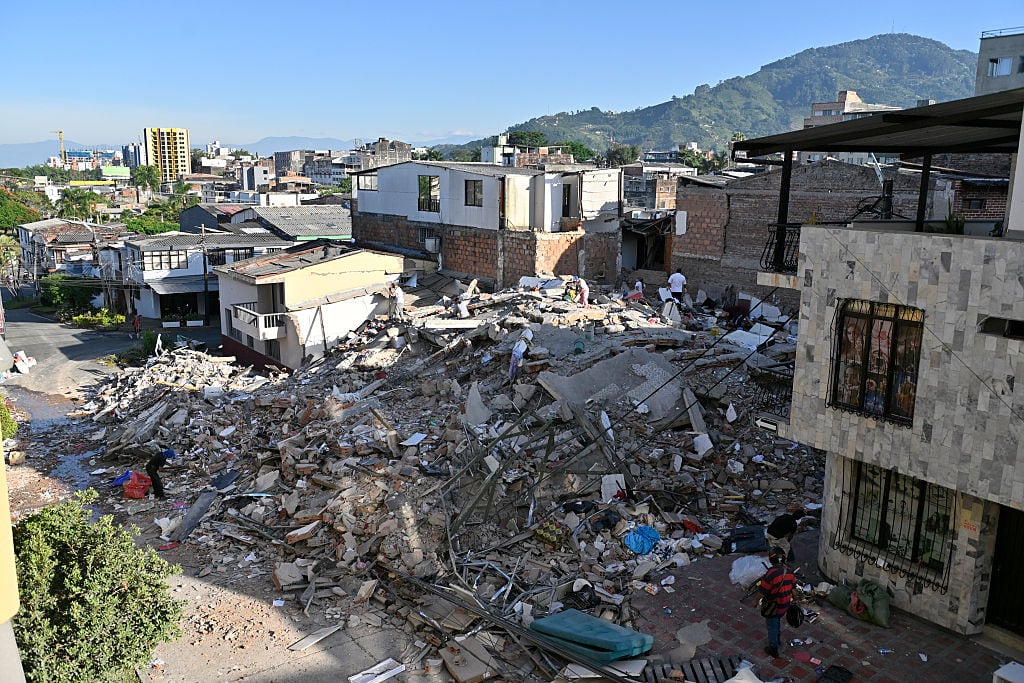 Pereira tras terremoto de magnitud 7.4. (Photo by Gabriel Aponte/Getty Images)