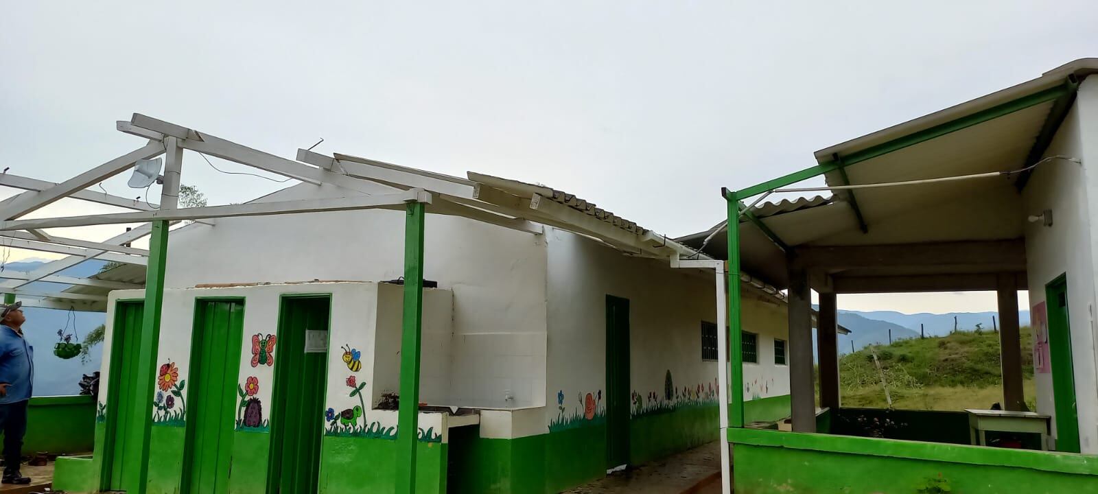 Escuela afectada por lluvias- foto alcaldía de Dabeiba