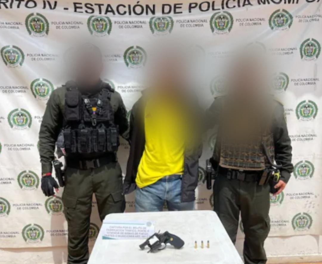 Cayó alias ‘El Chinchurria’ en Mompox: tenía un revólver y 15 anotaciones judiciales
