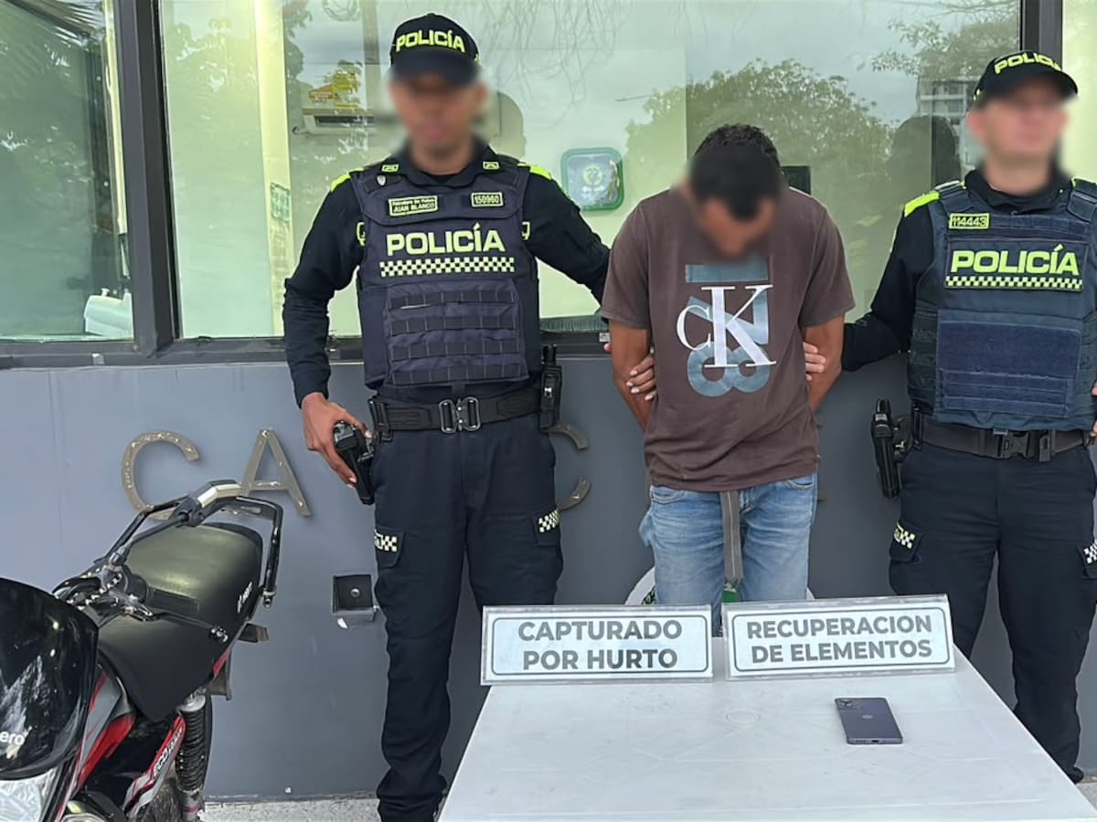 Policía capturó en flagrancia a alias ‘Willy’ tras robar a una mujer en El Cabrero