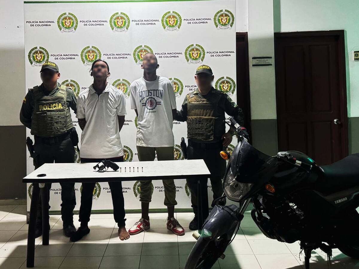 Tres presuntos homicidas capturados con armas de fuego en El Pozón y Pasacaballos