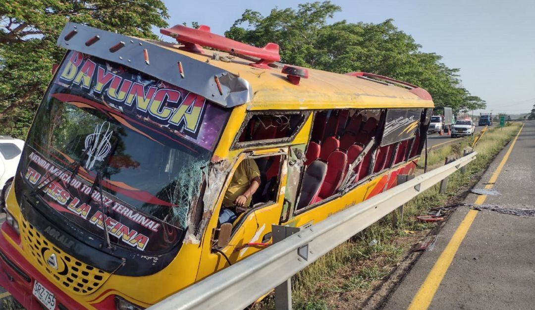 Las víctimas se movilizaban en una buseta que cubría la ruta Bayunca- Cartagena