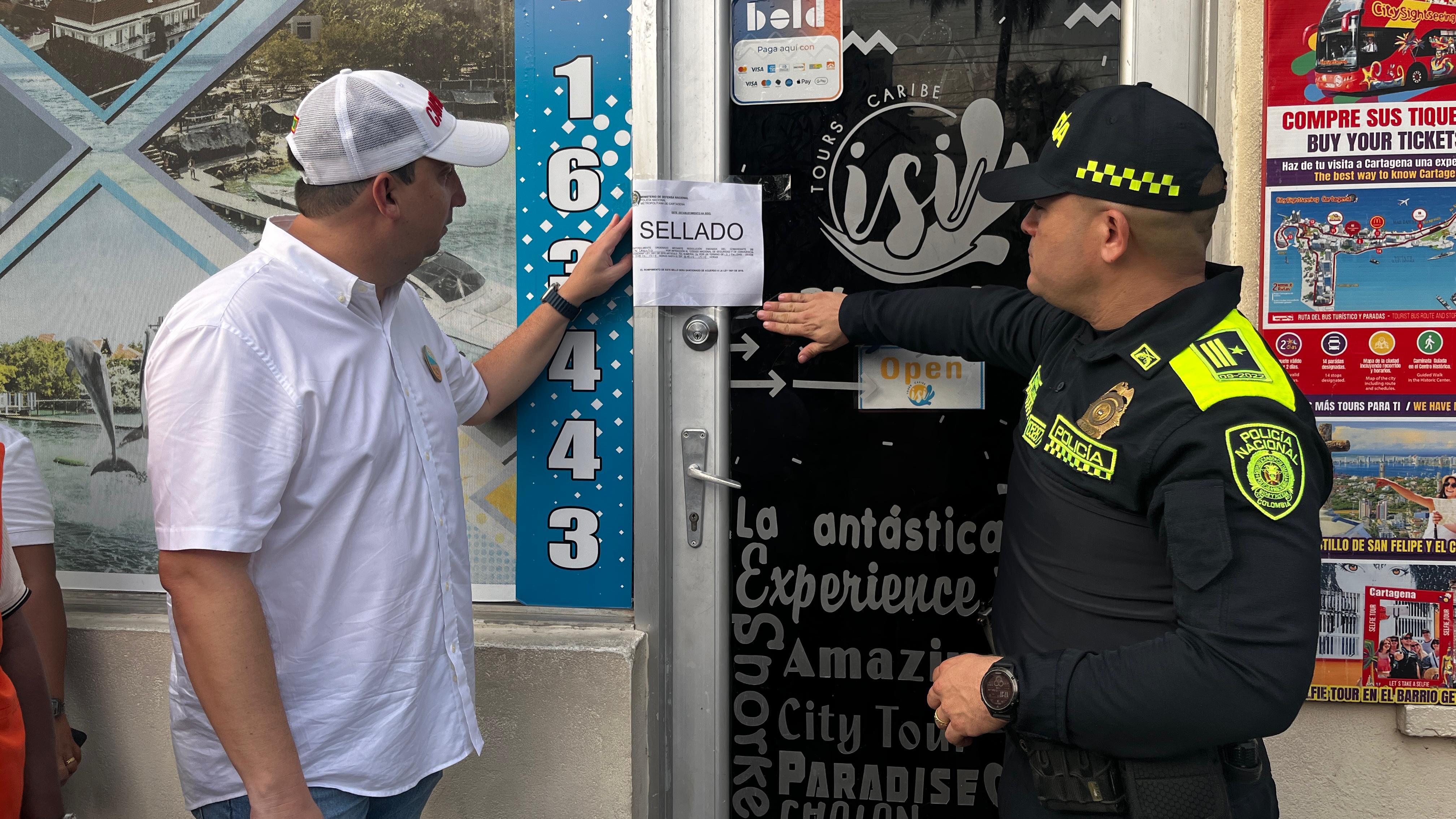 Tres negocios de prestación de servicios turísticos en Cartagena fueron suspendidos