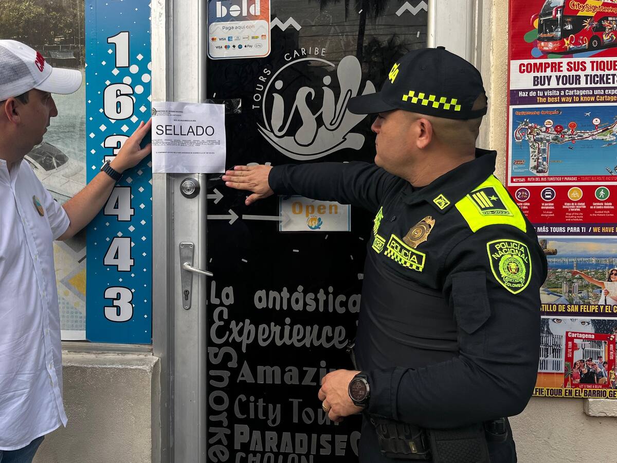 Tres negocios de prestación de servicios turísticos en Cartagena fueron suspendidos