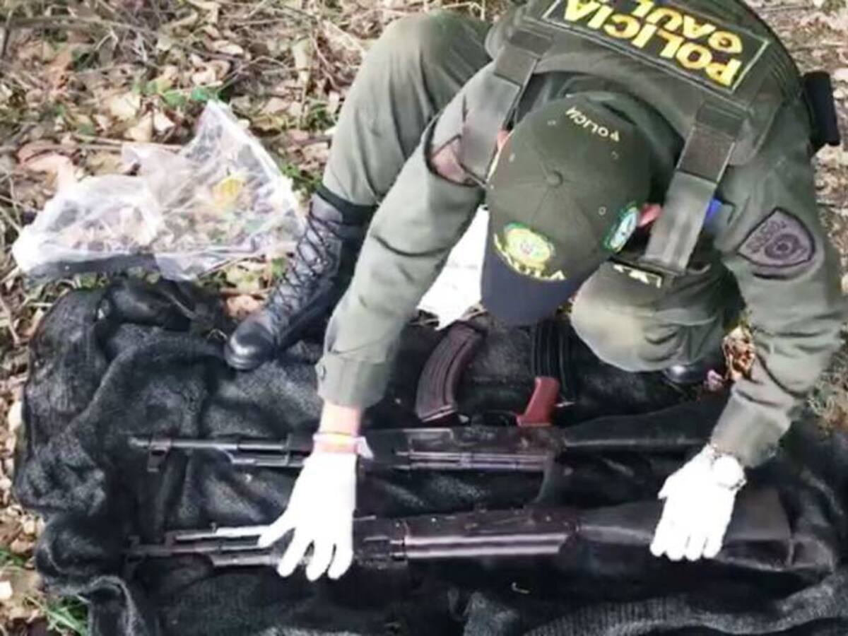 El Gaula de la Policía Nacional halló caleta de armas en zona rural del Carmen de Bolívar
