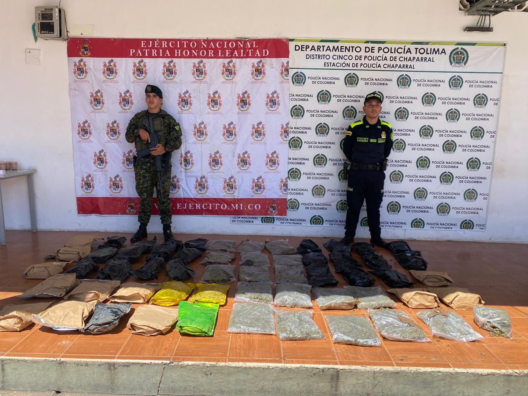 Incautación de marihuana en el sur del Tolima