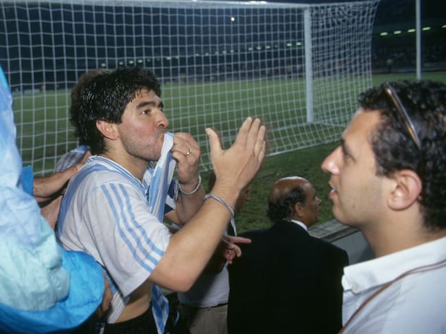 Diego Maradona, jugador argentino. 