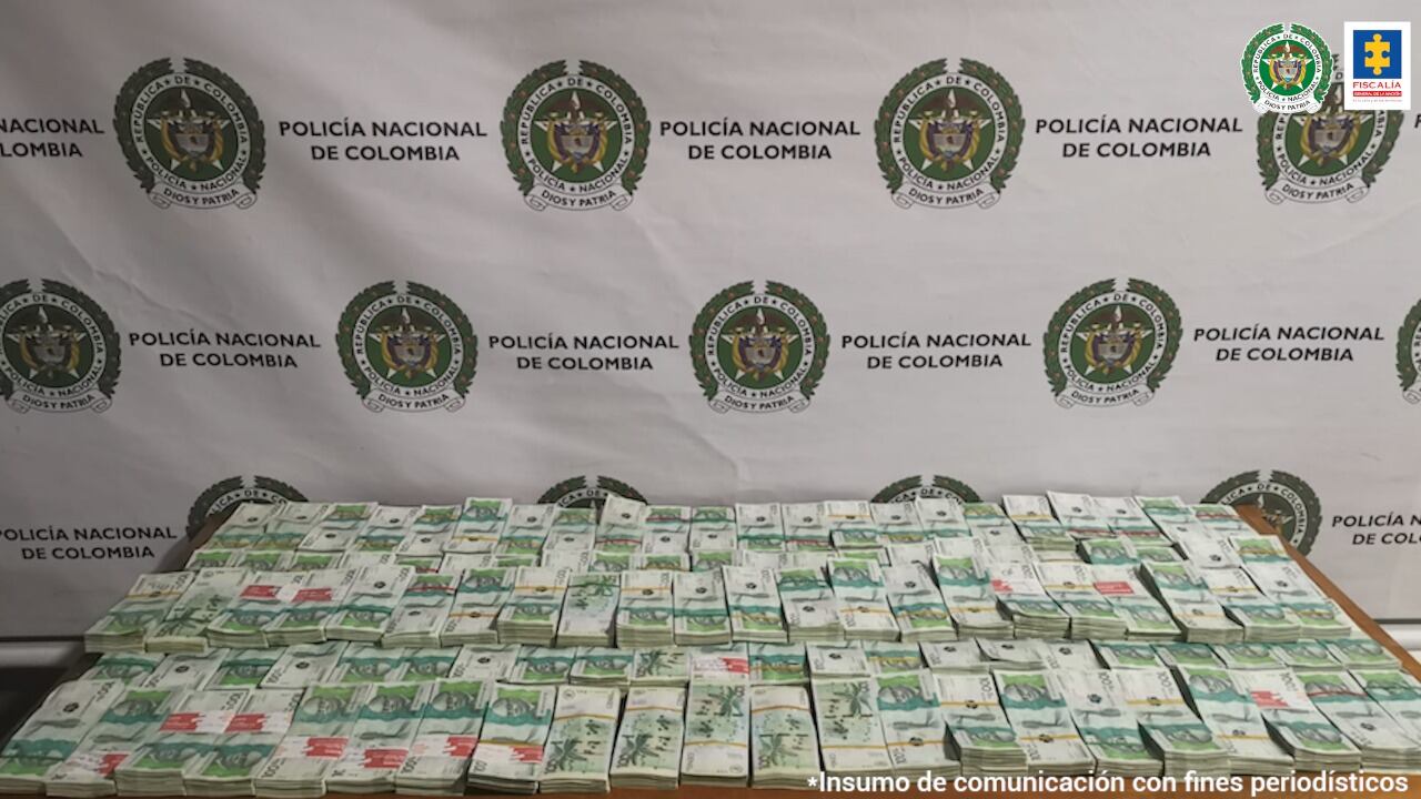 Incautación de dinero. Foto: Cortesía.