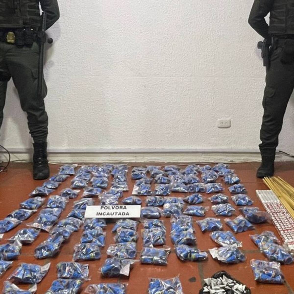 En el municipio de Calarcá incautaron elementos pirotécnicos