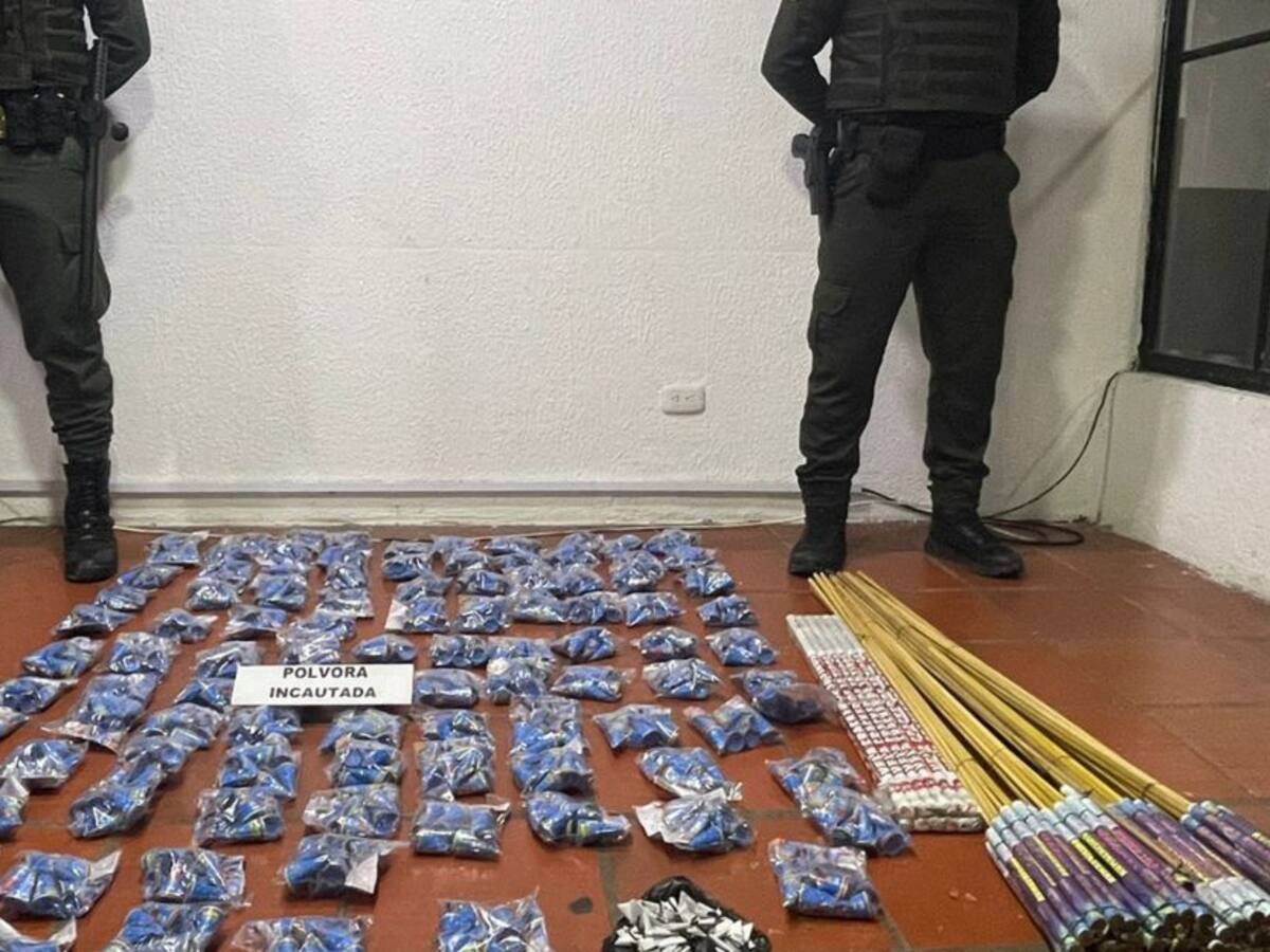 En el municipio de Calarcá incautaron elementos pirotécnicos