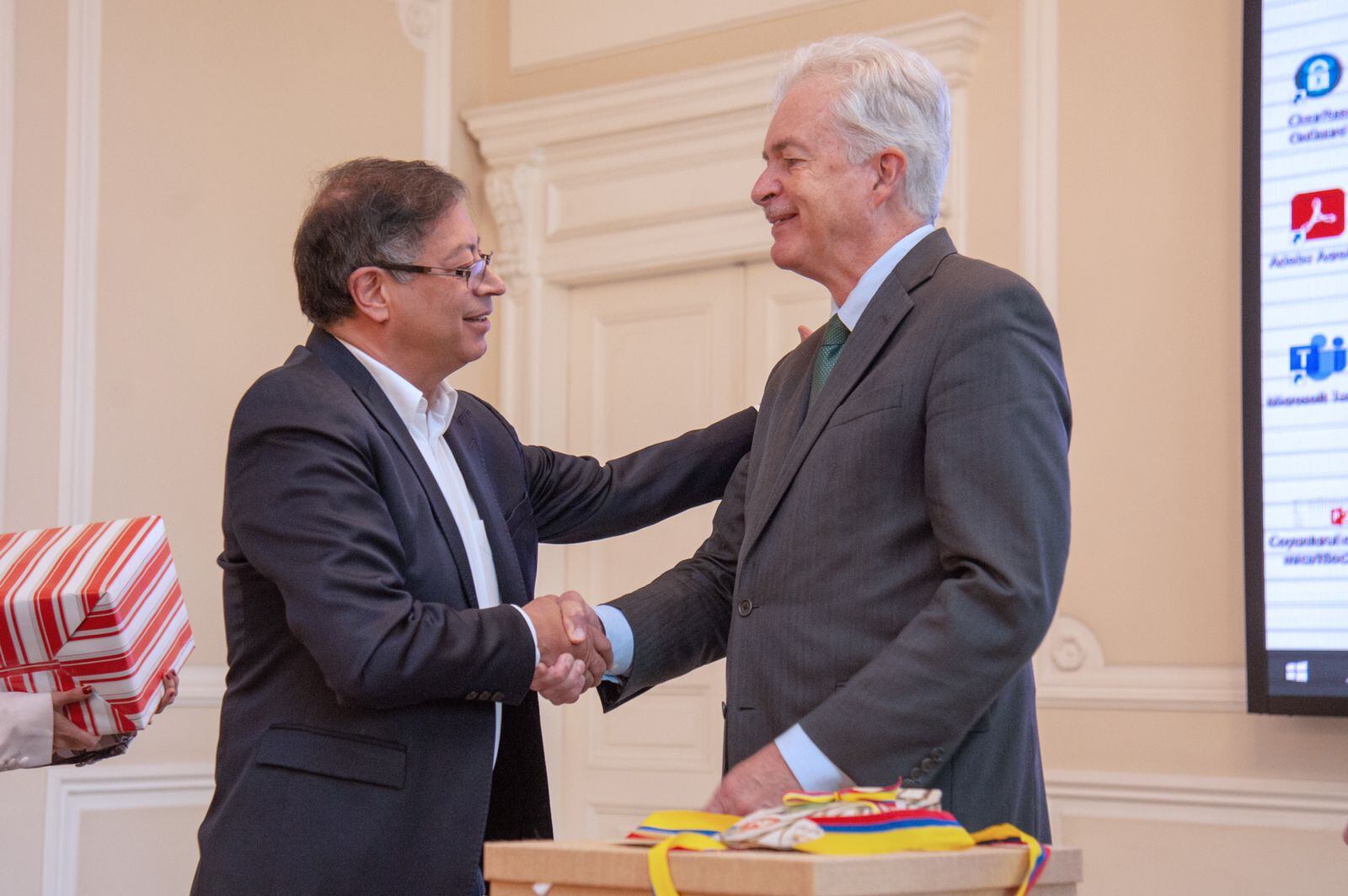 El presidente Gustavo Petro recibió en la Casa de Nariño al director de la CIA, Joseph Burns (Cortesía: Presidencia)