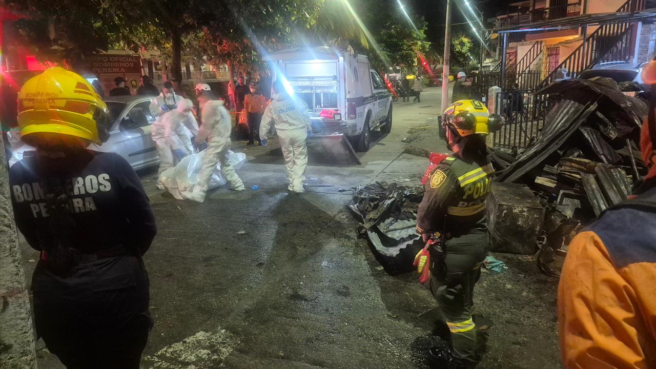 Emergencia barrio La Alameda - foto: Policía Metropolitana de Pereira