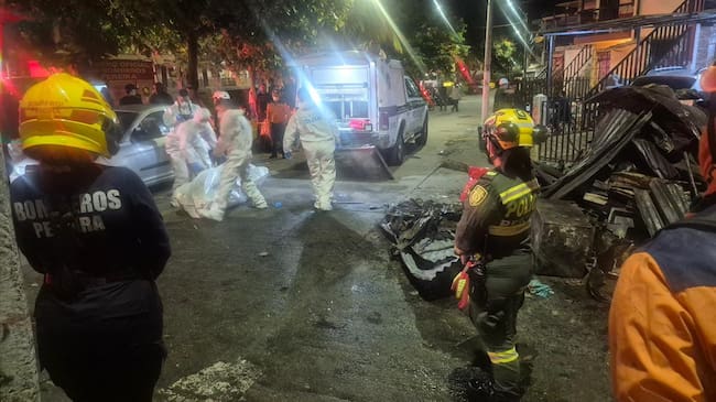 Emergencia barrio La Alameda - foto: Policía Metropolitana de Pereira