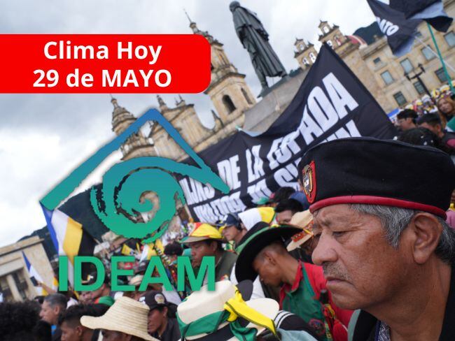 Clima hoy 29 de mayo: Esta es la alerta del clima para el segundo día de Paro Nacional en Colombia