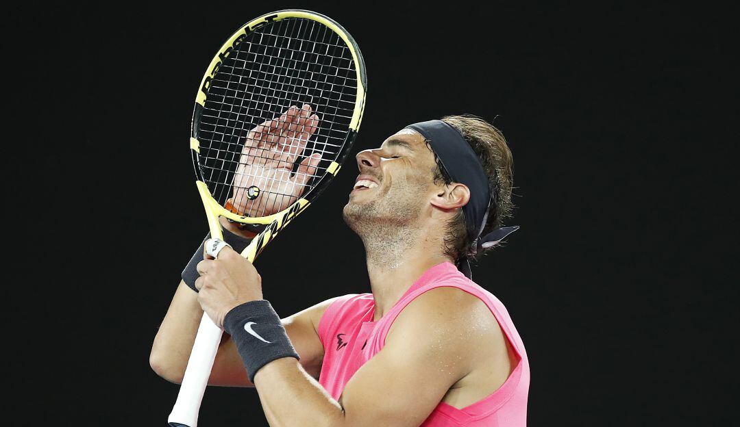 Nadal tras su victoria ante Delbonis en la Cancha Central