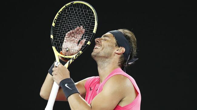 Nadal tras su victoria ante Delbonis en la Cancha Central