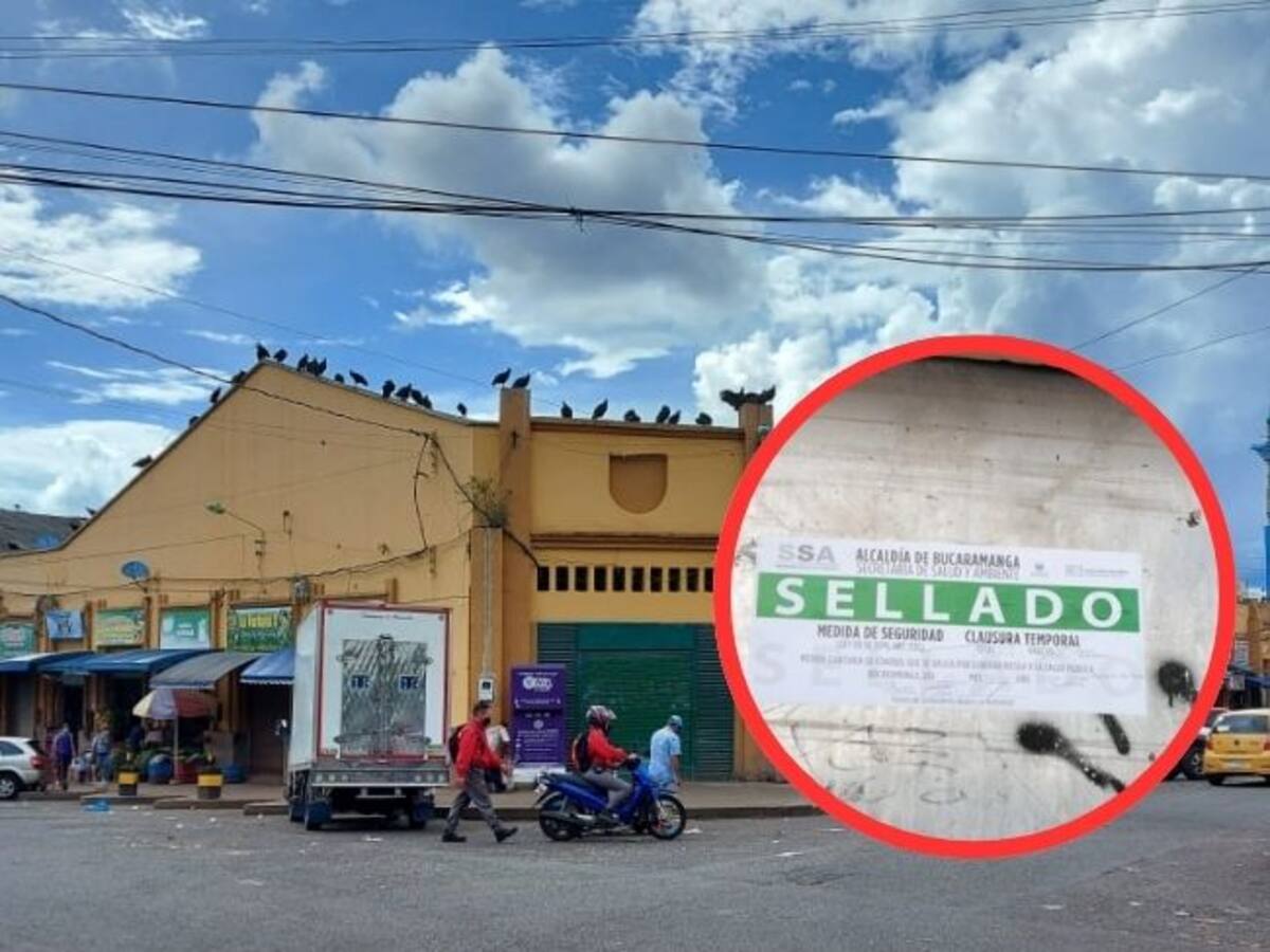Sellaron los baños de la plaza de mercado San Francisco de Bucaramanga por fallas de infraestructura