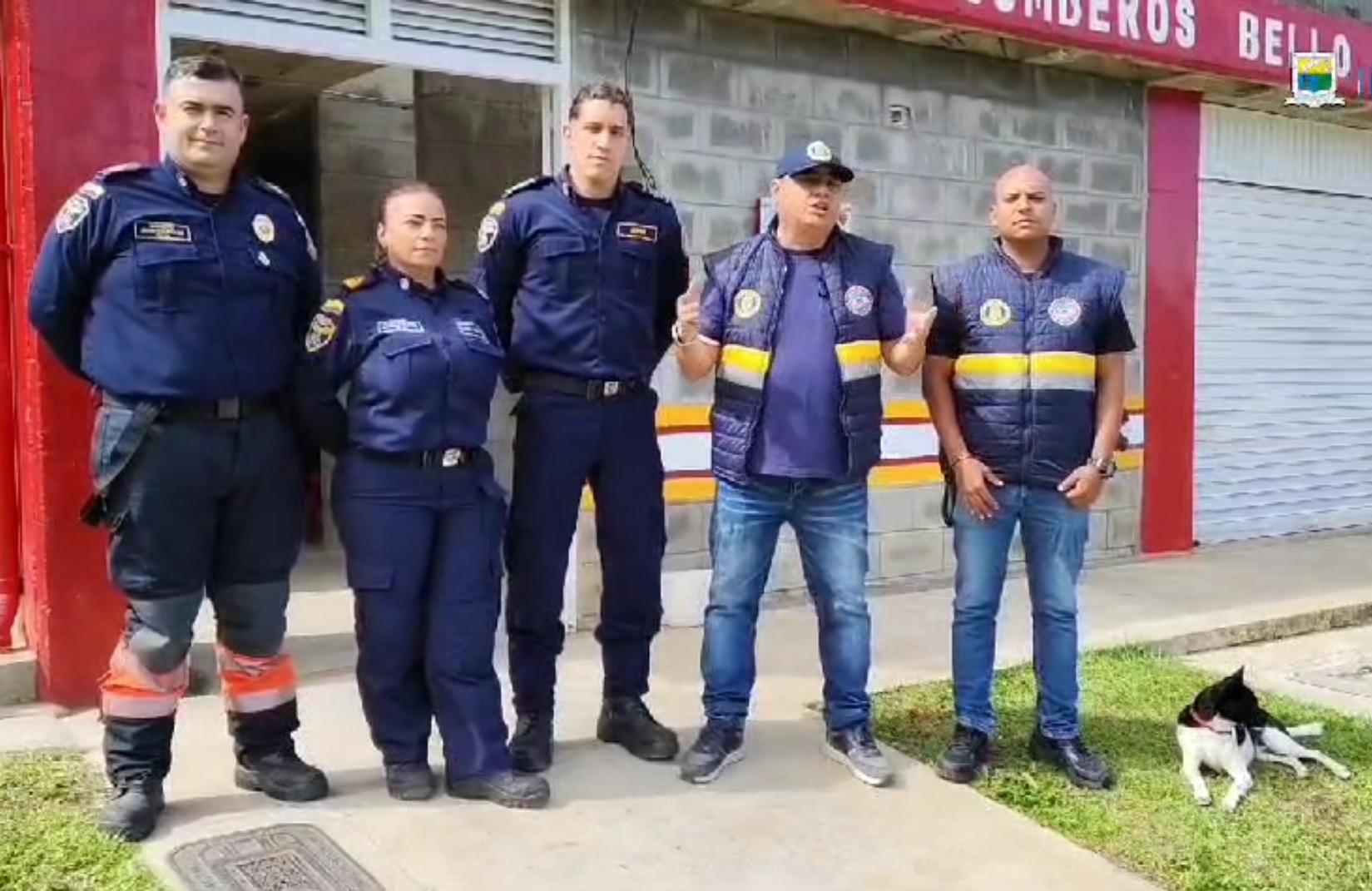 Robo en subestación de Bomberos Voluntarios. Foto: Video de Bomberos Bello