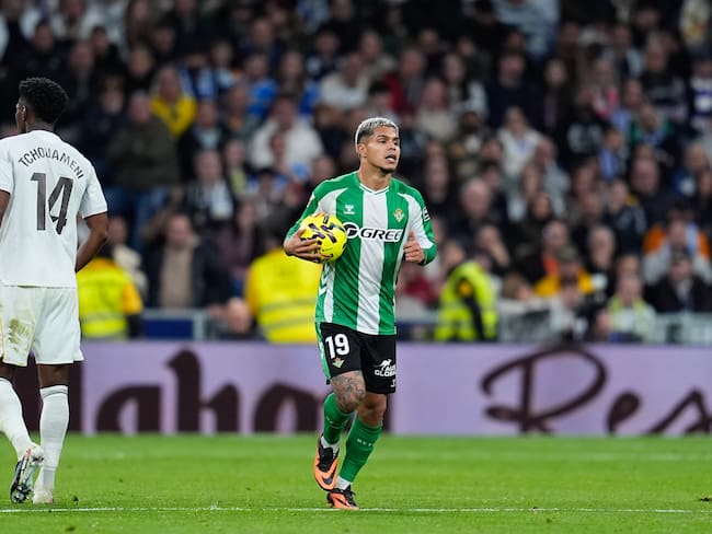Juan Camilo Hernández celebra su gol ante el Real Madrid. (Photo By Dennis Agyeman/Europa Press via Getty Images)