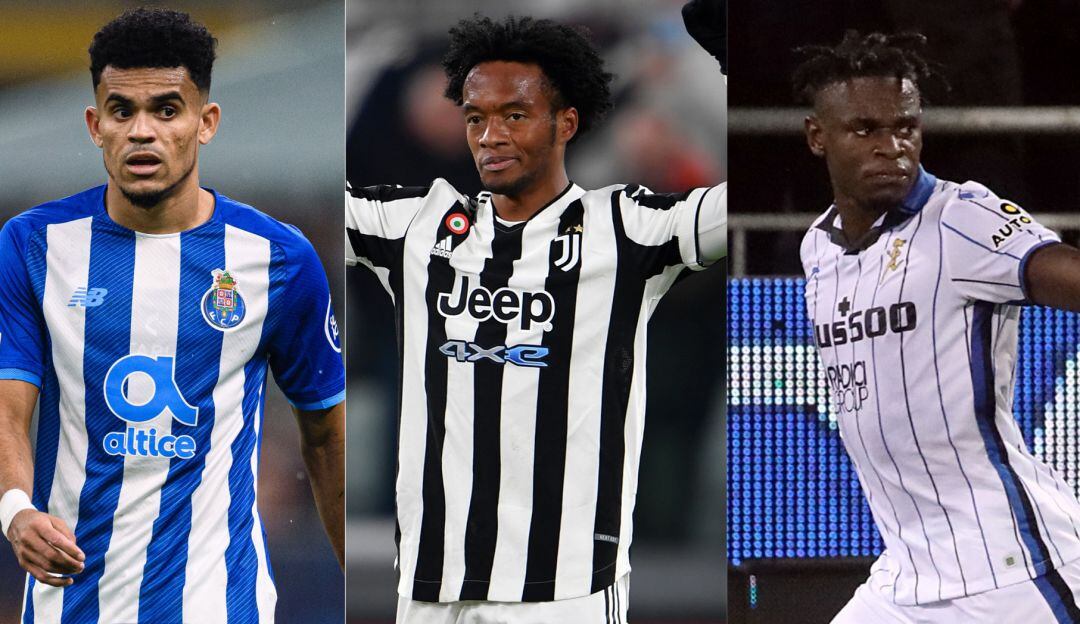 Luis Díaz, Juan Guillermo Cuadrado y Duván Zapata