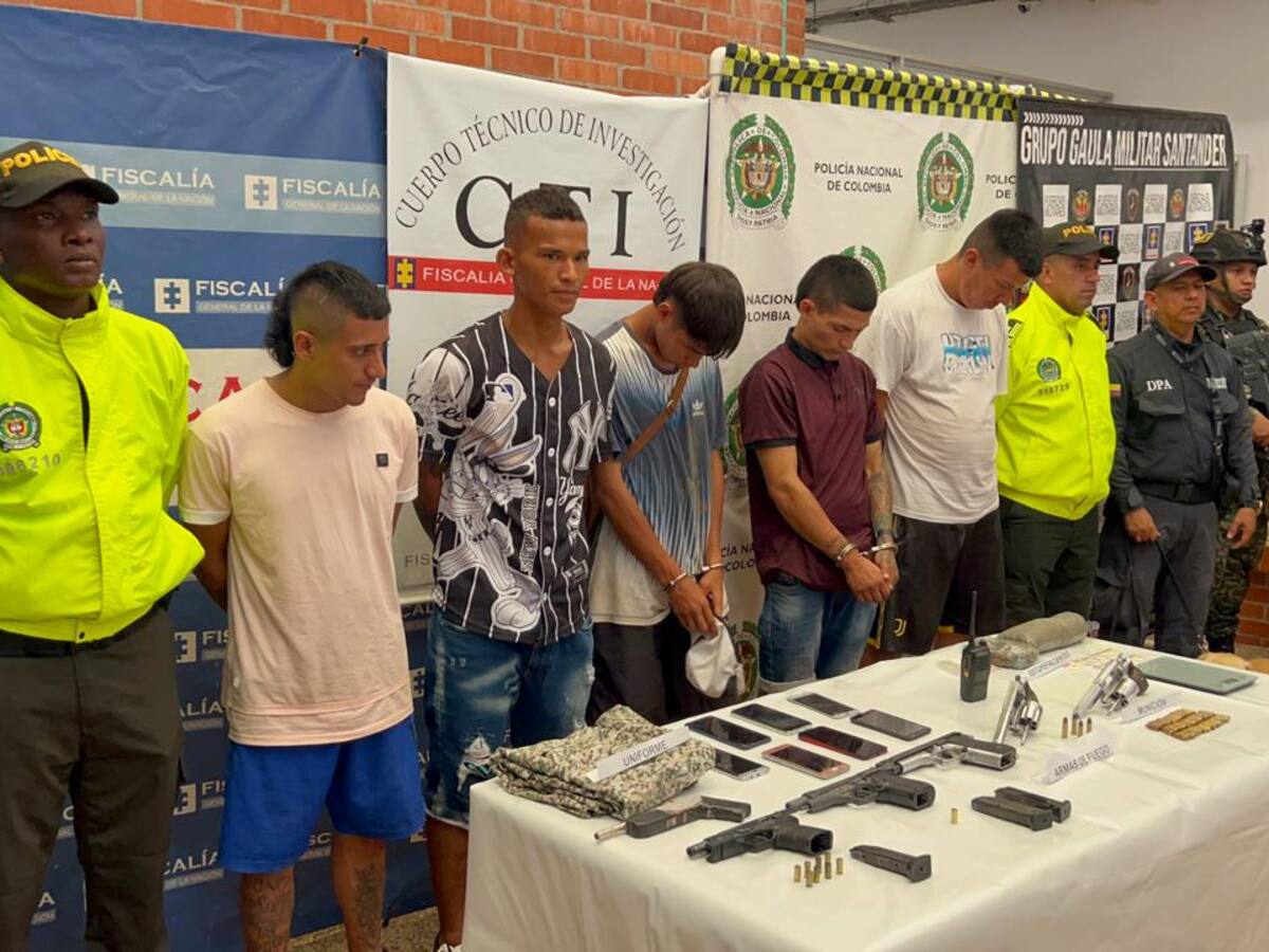 ‘Los Búcaros’ banda de sicarios y extorsionistas cayó en Barrancabermeja