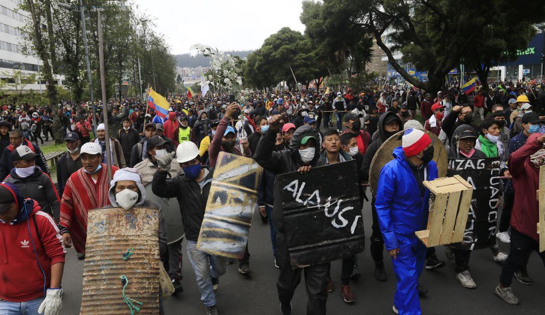 "Estamos sufriendo": Manifestantes en las protestas de Ecuador